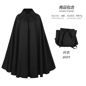 offers a variety of colors for this medieval hooded cape with ties a Halloween cloak a retro long dress and a stage performance costume