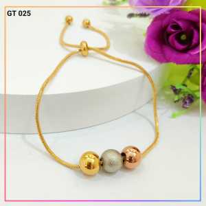 Nice Jewelry Gelang Dewasa Titanium Serut Boba Perhiasan Anti Karat GT 025