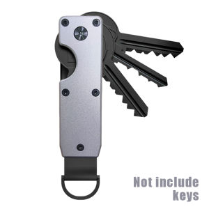 HFTOY Key Organizer nhỏ gọn chủ kim loại móc chìa khóa tối giản trường Hợp Chủ chặt 1-5 phím kim loại Keychain
