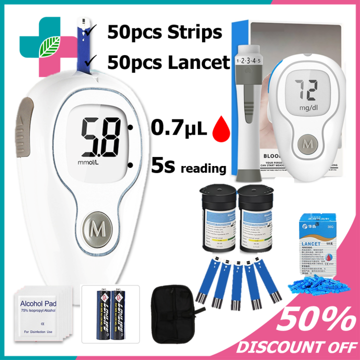 Blood Sugar Test Kit Original 50pcs Sugar Monitor Kit for Diabetes/ Old