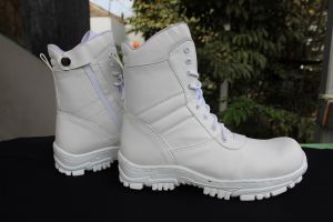 SEPATU ZIMZAM PDL PDH POLISI FULL PUTIH BUKAN KULIT SEPATU UPACARA PASKIBRA