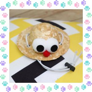 【Whisker Wonders】 Whisker MOLAMGO Cute Dog Straw Bamboo Pet Hat