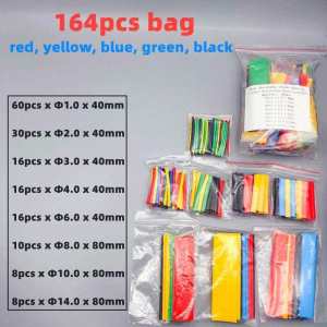 Isolasi Bakar Set 164-530 pcs Heat Shrink Selongsong Bakar Isolasi kabel Listrik Heat Shrink Tubes