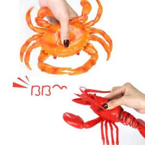 GERDA Marine Animal Models Simulated Crab Toy Simulated Toys Lobster Squeezing Vocalizing Toys Early Childhood Education Soft Adhesive Simulated Lobster Toy Children Gifts