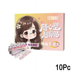 【10Pcs/Box】 Shaping Nose Strip Adjustable Cut Nose Wing Reduction Nose Sticker Nose Clip Beauty Tools Reusable Suitable For All Nose Shapes
