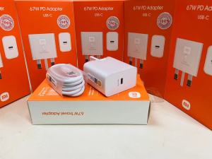 Original Xiaomi Charger 67W MAX Super Fast Charging Power Adapter with 6A USB-A to Type-C USB Cable Set Wall Chargers Fo
