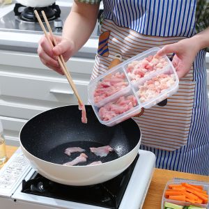Hộp nhựa đựng thực phẩm chia nhiều ngăn khay hộp trữ đông đồ ăn nhựa dùng trong tủ lạnh lò vi sóng -joyhome_officia