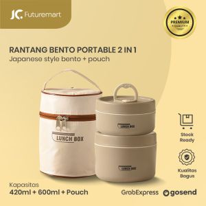 Rantang Kotak Makan Lunch box bulat Stainless Steel anti bocor R46