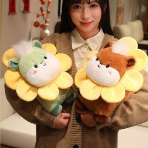 IPIE2 20cm Horse Stuffed Toys Lucky Cartoon Chinese Zodiac Horse Wealth Pony Embroidery Mascot Spring Festival