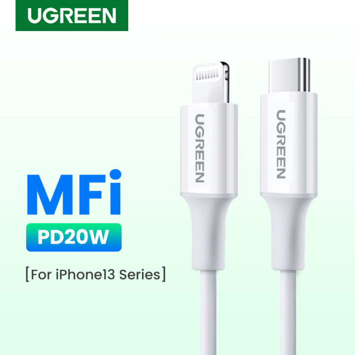 UGREEN MFi USB C to Ligtning Cable for iphone 13 Pro iPhone 12 11 Pro 11 X  XS XR PD Fast Charging USB Type C Cable Data Cable for Macbook USB Cord 
