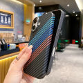 Carbon Fiber Kevlar Pattern PC Armor Case Shockproof Retro Lines Cover Business And Luxury iPhone 16 15 14 Plus 13 12 11 Pro Max. 