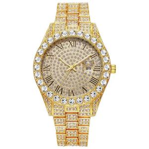 LANGIT BERBINTANG JAM TANGAN PRIA ANTI AIR TANGAN BARU PENUH DIAMOND PERMUKAAN ROMAN SKALA SABUK BAJATAH