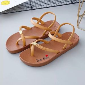 Giày sandal chiến binh iDÉP GL064 nhựa nữ giả quai dù xỏ ngón đế cao su đi mưa chống trơn siêu bền