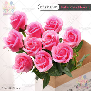 White Rose Artificial Flower 1pc/5pcs Realistic Red Rose Fake Flower Artificial Flowers For Wedding Birthday Decoration