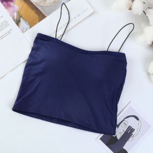 CCY FASHION -Atasan Tanktop Wanita Tali Tipis Pakaian Wanita Tanktop Bra With Cup Busa Tali Spagheti