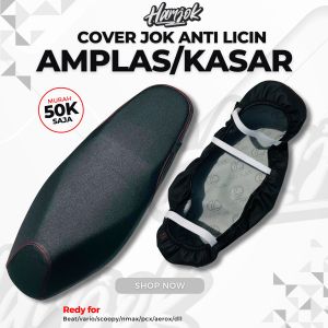 Cover jok motor texture amplas kasar (INSTAN LANGSUNG PASANG) all motor bebek matic
