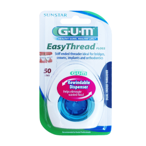 ♢Japan GUM Super Smooth Dental Floss 50m Wax Free Super Smooth Dental Floss Roll Wax Expanded Dental Floss Roll Orthodontic Dental Floss❇