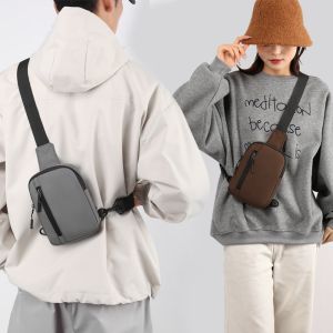 Trendy Fitness Sports Chest Bag Adjustable Strap Coin Purse Male Waist Bag Large Capacity Wallet Shoulder Bag Travel