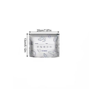100Pcs Aluminum Foil Food Bag Leakproof Freezer Kitchen Fresh Bag Fresh-keeping Reusable Zipper Lock Bags Stand-Up Design Food Saver Food Bag Leakproof Reusable Freezer Stand Up Bag Freezer Safe Aluminum Foil Fresh-keeping Zip Lock Bag