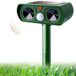 Solar Ultrasonic Animal Repellent Powered PIR Sensor Pest Bird Repeller Outdoor Yard Chaser Garden Deterrent Mouse Cat Dog