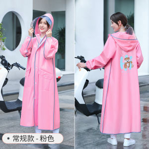 LORDWEY EVA Long Raincoat Waterproof Zipper Rain Gear for Men and Women Reusable Poncho Portable Outdoor Travel Camping Rain Jacket