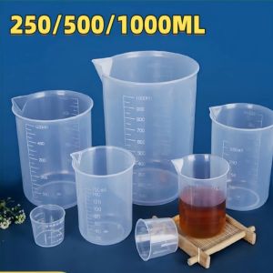 250/500/1000ml Clear Plastic Graduated Measuring Cup/Transparent Plastic Measuring Cup/Baking Beaker Liquid Measure Jug Cup