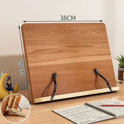 Wooden Book Holder Stand Foldable Bookshelf Racks for Reading Adjustable Bookstand Laptop Holder Office Stationery Study Room Desk Organizer