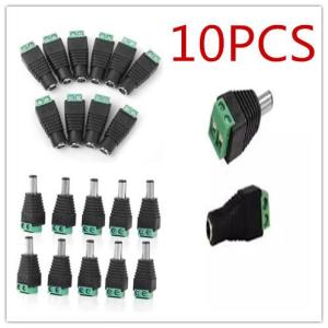 CCTV หัวแจ็ค DC ตัวผู้ 5 ตัว และ หัวแจ็ค DC ตัวเมีย 5 ตัว สำหรับ กล้องวงจรปิด