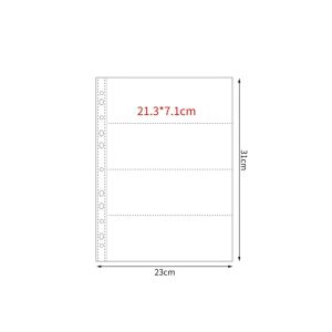 GTRBFDS PP A4 Kpop Photocard  Binder DIY Multiple Pockets Photo Album Refill Pages Stationery Transparent Photo Album Sleeves