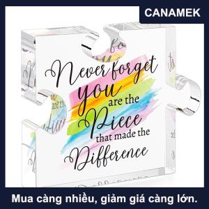 【CANAMEK】 Sáng tạo không thường xuyên Acrylic câu đố đồ họa mảng bám mùa tốt nghiệp Cảm ơn bạn giáo viên phước lành mảng bám bàn văn phòng trang trí quà tặng