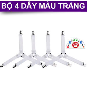 Combo 4 Kẹp Cố Định Chăn Ga GiườngDây Chằng Góc Nệm Phụ Kiện Giường Ngủ