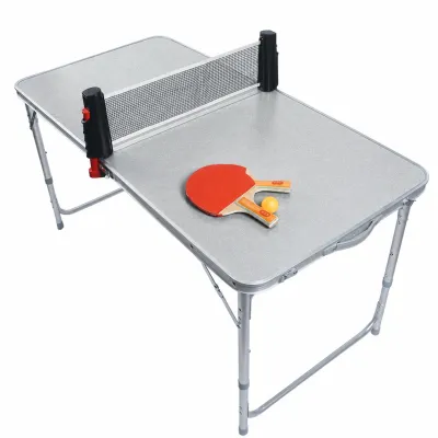 MINI MEJA PING PONG / MINI TABLE TENNIS TABLE INDOOR / OUTDOOR SPORT EASY STORAGE FOLDABLE MINI TABLE TENNIS SET { TABLE + NET + 2 BATS + BALLS } SIZE (120 x 60 x 70) cm ADJUSTABLE HEIGHT 50-70 cm