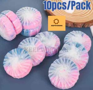 KW 10PCS/Pack Lasting Automatic Bleach Toilet Bowl Cleaner Stain Remover Table Flush Toilet Deodorize
