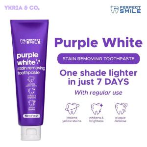 PERFECT SMILE Purple White Stain Removing Toothpaste Value Pack 2s 120ml