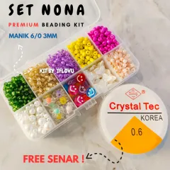 Manik Manik Huruf Bulat A-Z Pelangi Manik Gelang Insial Huruf