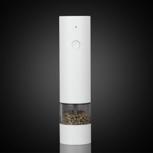 USB rechargeable electric pepper grinder household black portable sea salt button grinder