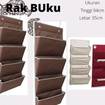 Rak Buku Dinding Gantung Book Organizer
