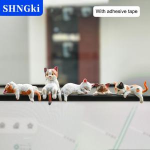 [COD] 🔥🔥🔥SHNGki 5PC Xe cảnh quan mèo đồ trang trí dễ thương phim hoạt hình mèo trang trí xe trung tâm giao diện điều hướng Màn hình ngủ mèo trang trí thu nhỏ