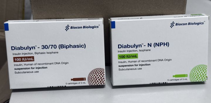 Biocon Biologics Insupen for Insugen R N 30/70 Diabulyn 5 catridges of ...