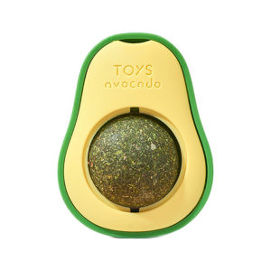 Cat Mint Avocado Toy for Cat Teeth Cleaning Treating Rotatable Wall Stick-on Avocado Catnip Ball Cat Nip Pet Toys