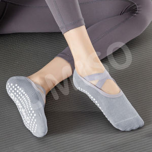 UMISO Breathable Elastic Yoga Socks Silicone Sole Non-Slip Pilates Cotton Socks Non-Slip Sports Boat Socks