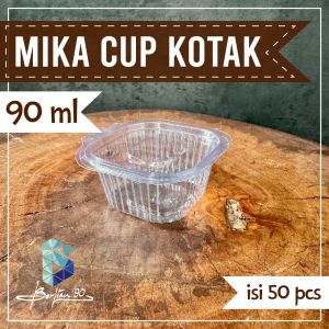 CUP KOTAK 90 ml MIKA CUP 90ML CUP BELIMBING 90 ML MIKA CUP SAMBAL TEMPAT SAUS ISI 50 PCS