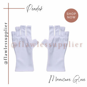 1 Pasang Set Sarung Tangan Anti Lampu UV / Manicure Glove Kuku Led Nail Art 1 Pair Protection Glove Dryer Light Radiation