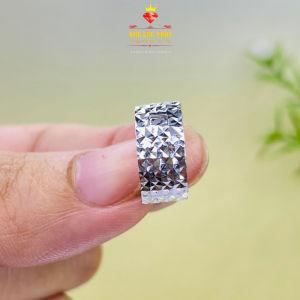 Khuyên tai bạc nữ xi bạch kim kiểu khoen tròn 9mm bản 7mm Bông tai bạc mạ vàng trắng Hoa tai bạc thật xi kim đẹp Khuyên tai cài móc máy thiết kế sang trọng và đẳng cấp - KIM LỘC PHÁT BKMM9