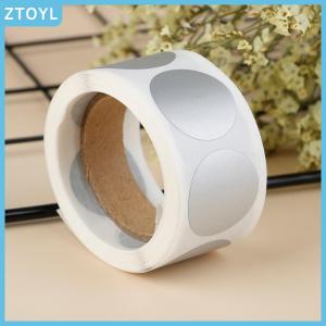 ZTOYL 300Pcs Round Silver Scratchs Off Stickers 1 Inch Scratc Off Labels Sticker