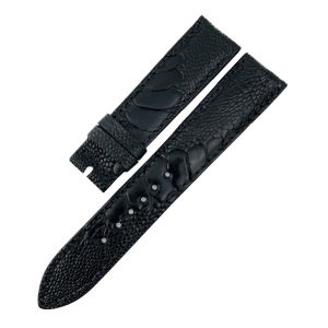 (Đen) Dây đồng hồ da ĐÀ ĐIỂU THẬT cao cấp khóa cài nhiều Size 12 14 15 16 17 18 19 20 21 22 24mm