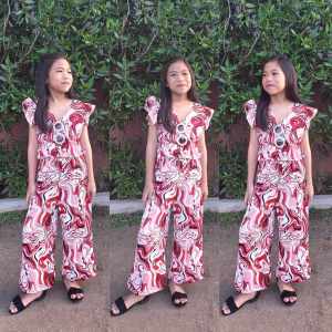 HEATHER 0403 KIDS RUFFLED SLEEVE COORDINATES FREESIZE FROM 7-9YRS OLD