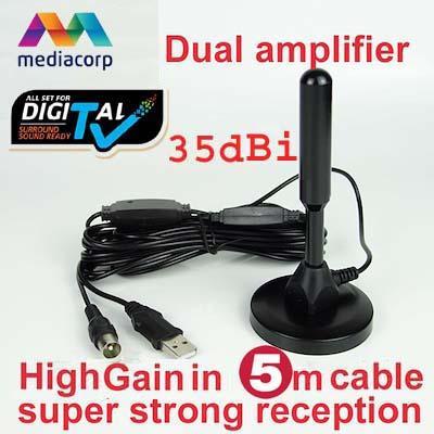 35dBi High Gain Active digital Antenna with dual Amplifier and