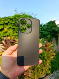 Casing Xiaomi Redmi 13 Silikon Magsave Ring Standing Tali Lanyard Hitam Premium Soft Case Handphone
