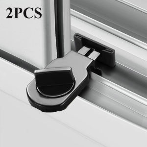 2Pcs Window Lock Sliding Window Anti-Theft Lock Limiter Child Safety Protection Limiter Screen Lock Carabiner